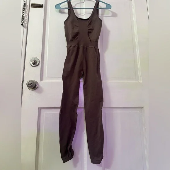 NWOT Free People Good Karma Onesie in Driftwood - Picture 10 of 11